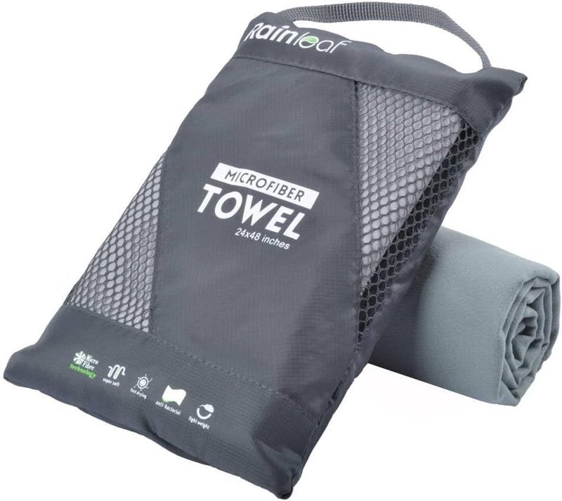 Rainleaf Microfiber Towel Perfect Travel & Sports &Camping Towel.Fast Drying - Super Absorbent - Ultra Compact.Suitable for Backpacking,Gym,Beach,Swimming,Yoga - Image 1