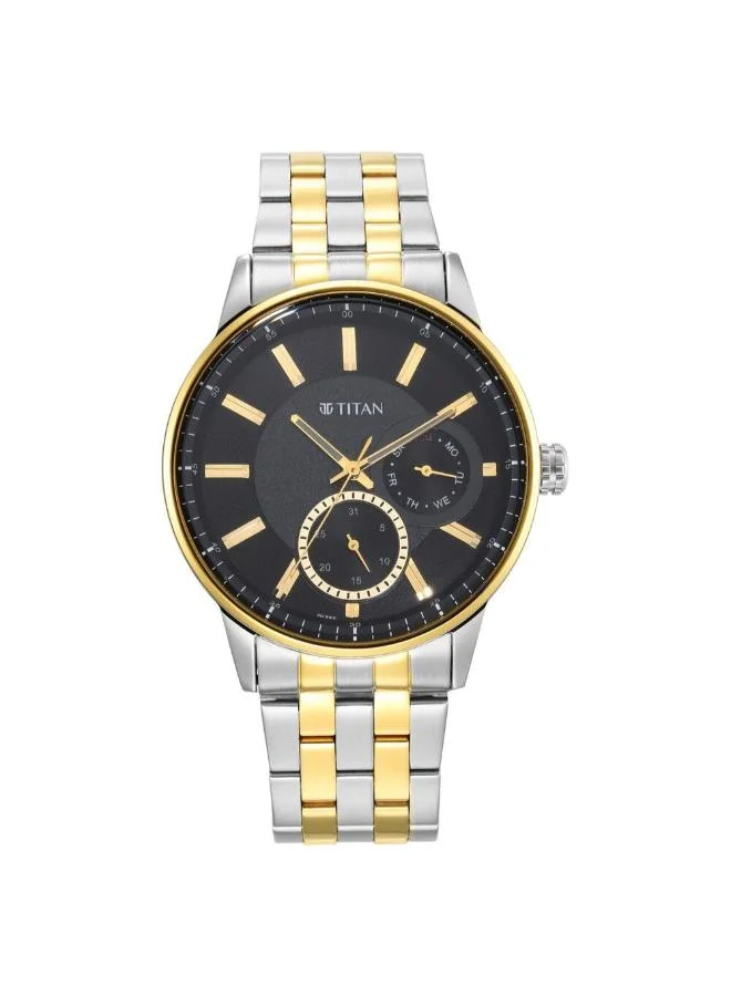 تيتان Men's Metal Analog Watch 9441BM02 - 43 mm