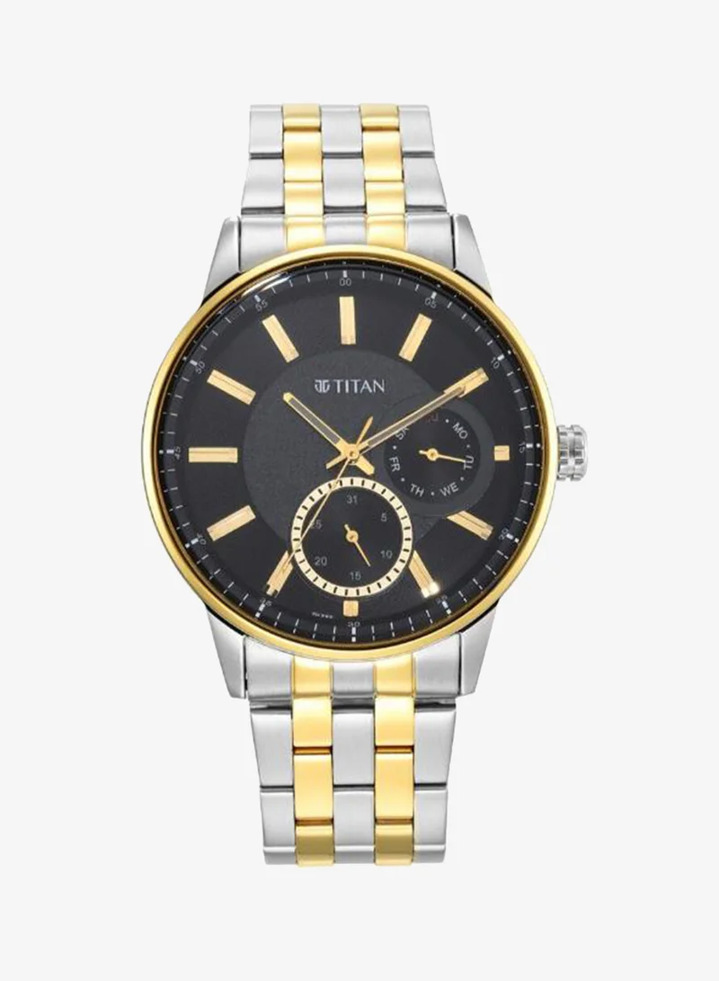 TITAN Men's Metal Analog Watch 9441BM02 - 43 mm
