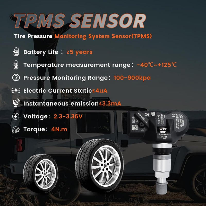 مجموعة من 1 مستشعر TPMS لمراقبة ضغط الإطارات 315MHz متوافق مع Outback B9 Chipeng Lion OEM - بديل لـ # 28103AG00B - Image 2