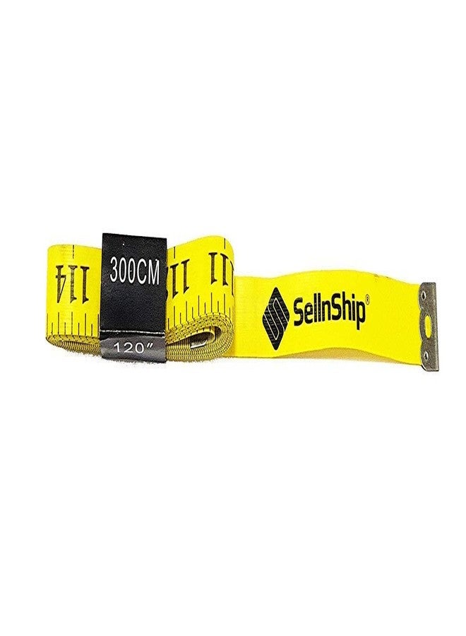 SellnShip شريط قياس بالبوصة من SellnShip، مناسب لقياس الجسم والخياطة وصناعة الملابس، مصنوع من الألياف الزجاجية المتينة والناعمة والمرنة (300 سم / 3 م / 120 بوصة). - Image 2