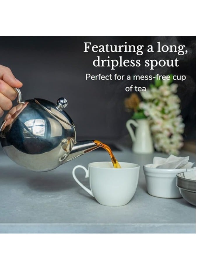 kitchen art "Stainless steel tea pot 18/10 Easy-to-Use ,35 ounces (1 liters)."  - Image 3