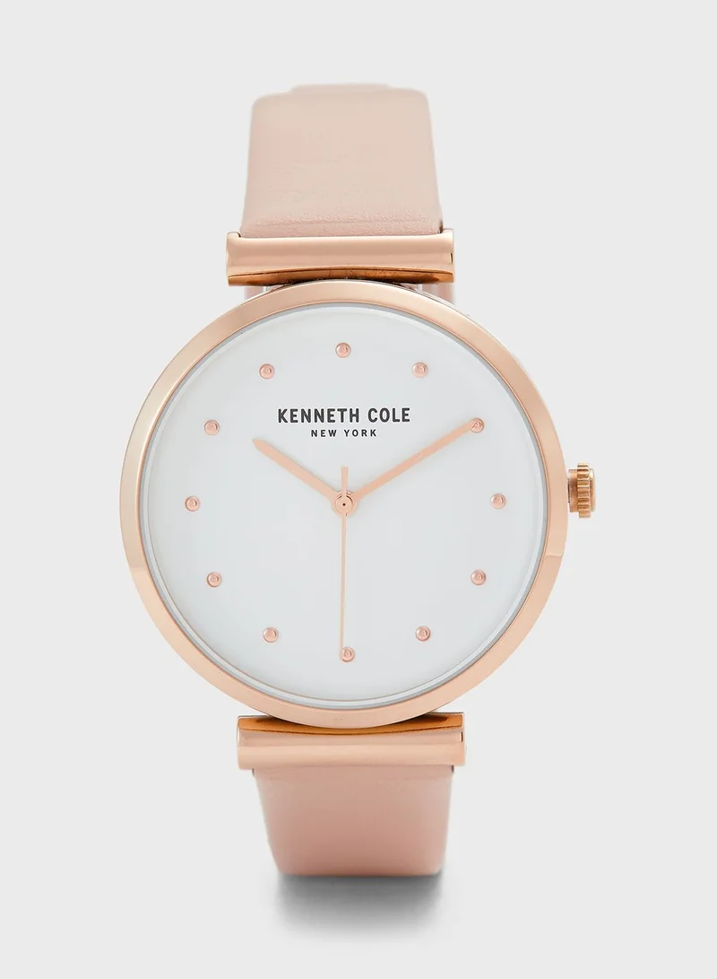 Kenneth Cole KC51007004 Leather Strap Analog Watch