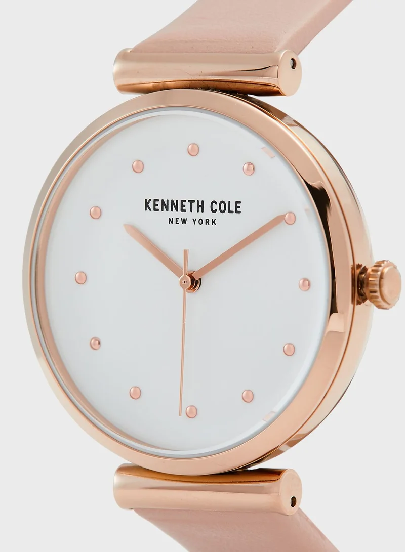 Kenneth Cole KC51007004 Leather Strap Analog Watch