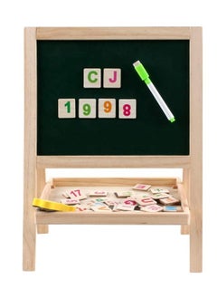 Toy Box Multifunction Portable Double Sided Wooden Whiteboard & Chalkboard With Height Adjustable Drawing Stand for Kids Learning  - Image 5