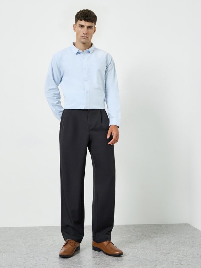 Styli Men Blue Relaxed Fit Cotton Casual Shirt - Image 2
