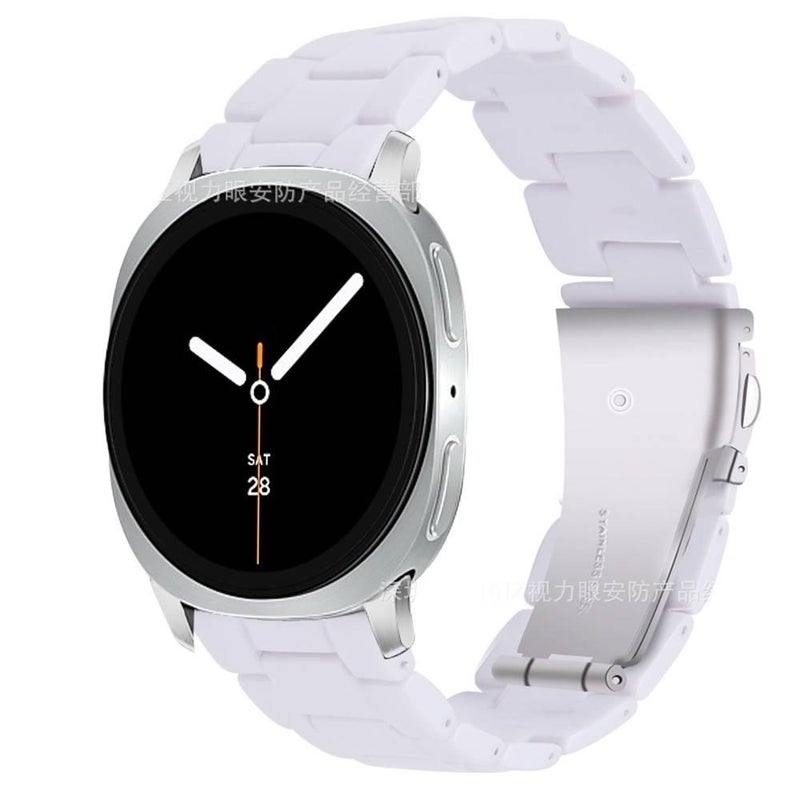 سوار ساعة ذكية سوار راتنج متوافق مع Samsung Galaxy Watch 8 Classic بملاءمة قابلة للتعديل وحزام بديل للاستخدام اليومي باللون أسود قابل للتعديل باللون الأسود - Image 3