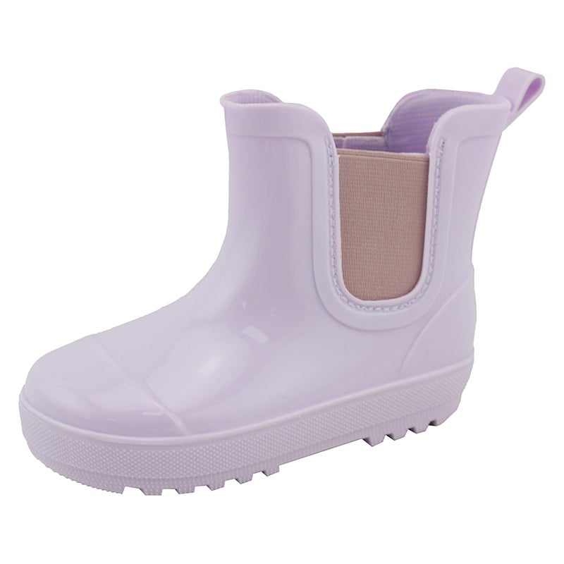 BEARPAW Toddler and Kids' Chelsea Rain Boots, Waterproof Rubber Rainboot, Girls/Boys Light Water Shoes for Muddy Park/Hiking - Lilac Gloss, Size 4T - Image 1
