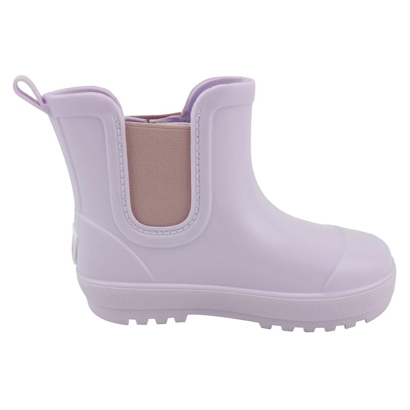 BEARPAW Toddler and Kids' Chelsea Rain Boots, Waterproof Rubber Rainboot, Girls/Boys Light Water Shoes for Muddy Park/Hiking - Lilac Gloss, Size 4T - Image 5