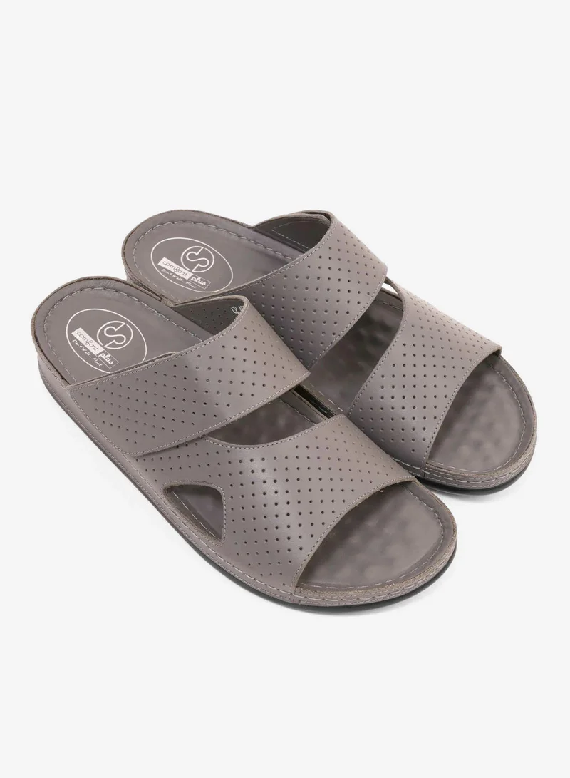 Comfort Plus Comfort Plus Men's Al Waha Textured Slip-On Arabic Sandals Grey