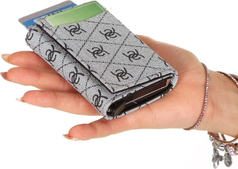 اديلينا Unisex Rio Mechanism Automatic Slide Card Holder Wallet