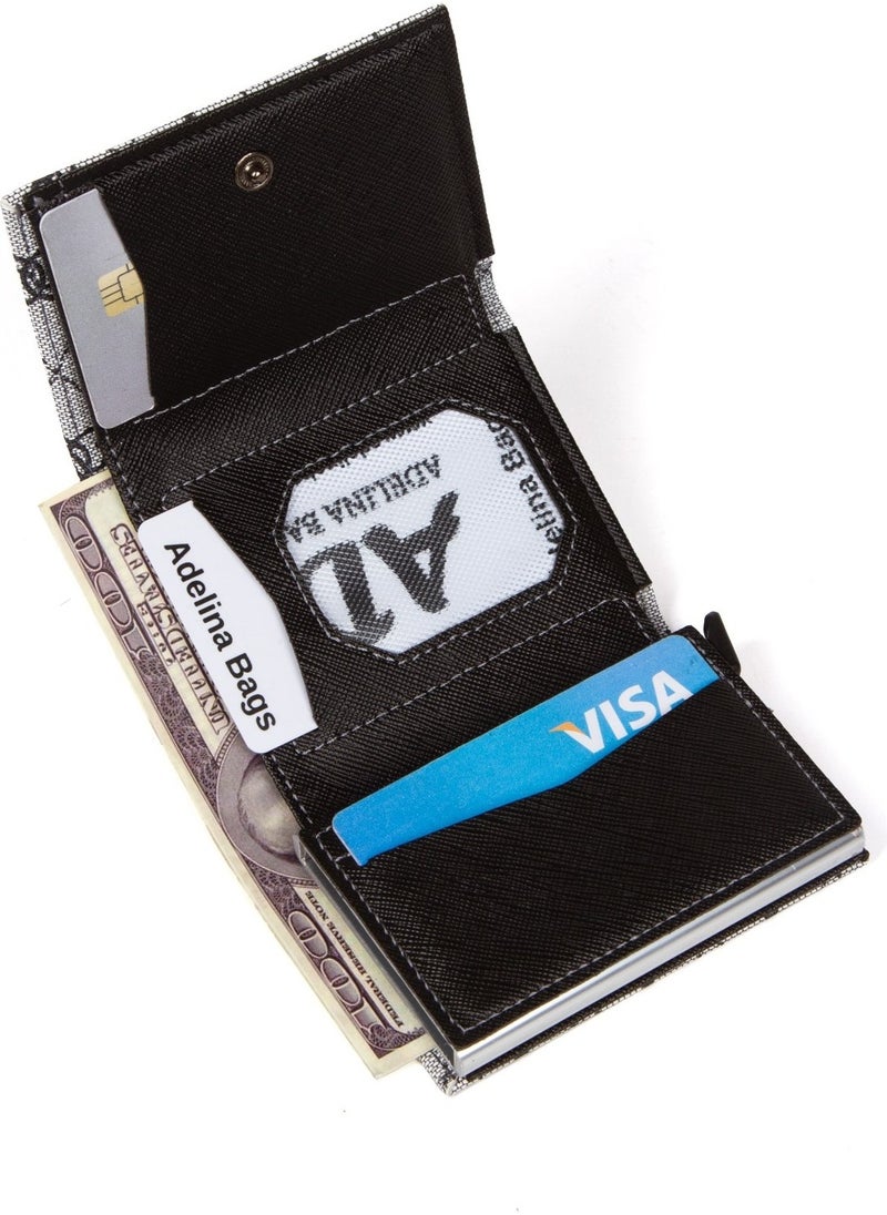 Adelina Unisex Rio Mechanism Automatic Slide Card Holder Wallet  - Image 3