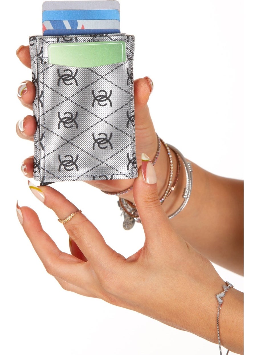 Adelina Unisex Rio Mechanism Automatic Slide Card Holder Wallet  - Image 1