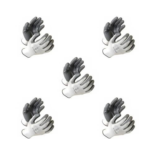 Sr Trends Heavy Duty Reusable Industrial Safety Nylon Anti Cut Resistant Hand Gloves, Hand Gloves For Farming, Industrial, And Gardening Jobs (5 Pair). - Image 1