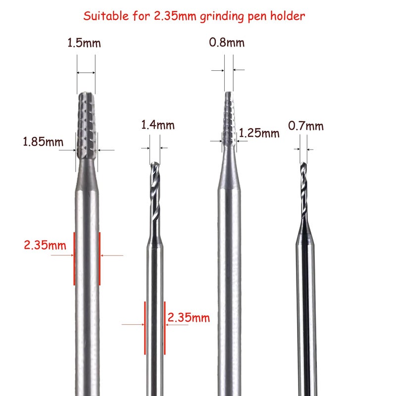 NEWBILITY Damaged Screw Removal for Cell Phone, Broken Screw Extractor Set,4 Tungsten Steel Drill Bits(2.35mm) for Removing Stripped & Damaged Screws from Cell Phone, Laptops, Electronics, DIY Repair Tool Kit - Image 4