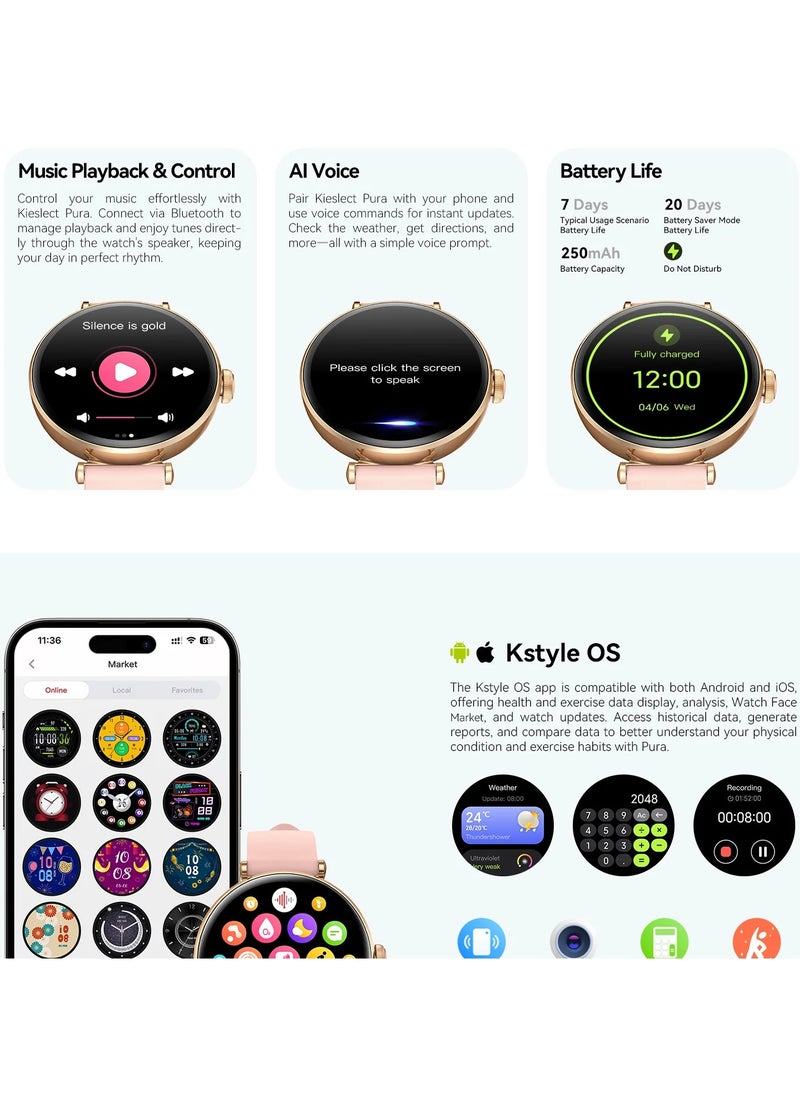 KIESLECT Kieslect Lady Smart Watch Pura with dual strap  - Image 4