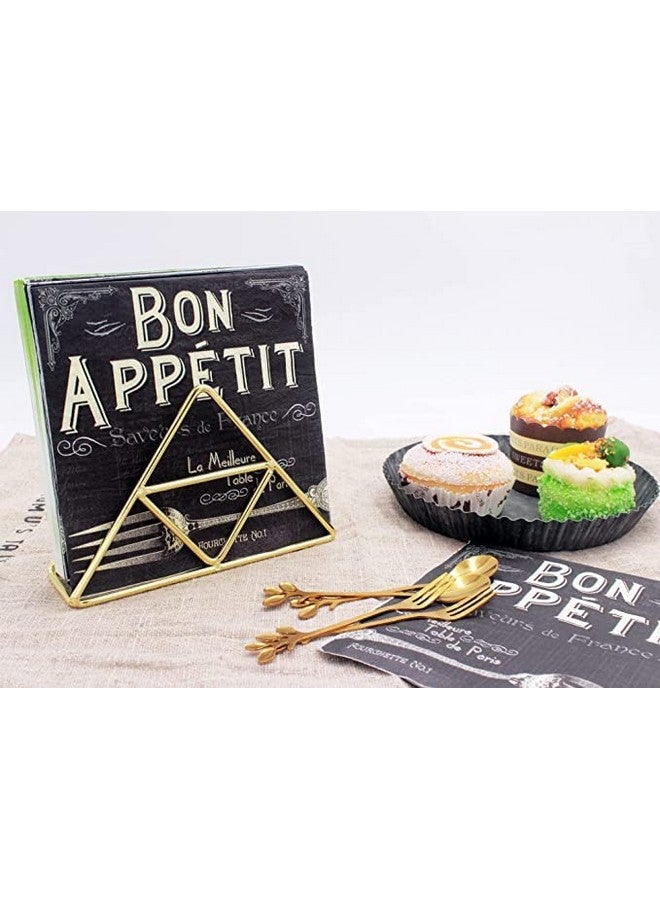 CentraLit حامل المناديل CentraLit لطاولة الطعام - حامل ورق المناديل للمطبخ، الطاولة، ديكور المنزل، المكتب، المطعم، منظم موزع المناديل لطاولات العشاء، المطبخ، الحمام (ذهبي) - Image 5