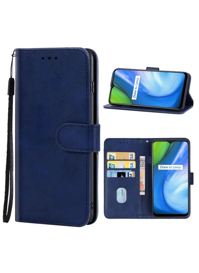 HuHa Case Cover For Realme V3 / Realme Q2i Leather Phone Case Blue 