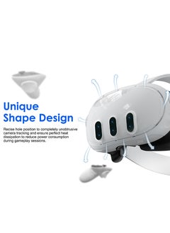 Generic Meta Quest 3 Accessories Four-Piece Protective Kit with Lens Protector and VR Device Accessories  - Image 3