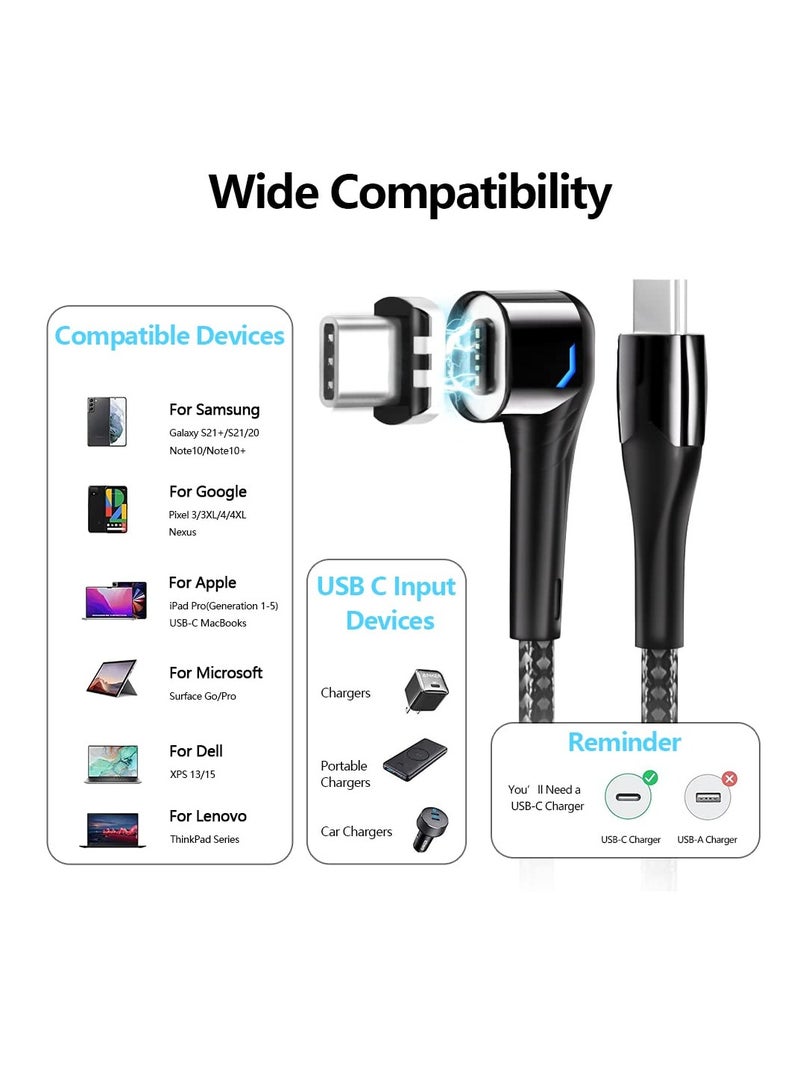 USB C Magnetic Type C Charging Cable, (100W 5A 5Ft 1 Pack with 2 Magnetic Connector 5Pin), E-maker Chip, Fast Charge for MacBook Pro 2020, iPad Pro 2020, iPad Air 4, Samsung Galaxy S21 and More - Image 5