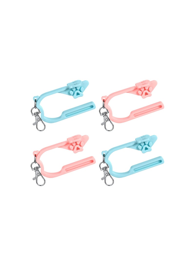 KASTWAVE Car Seat Buckle Latch Strap for Kids, Car Seat Buckle Release Tool with Key Chain, Easy Unbuckle Opener for Women Long Nails, Thumb Arthritis, Hand Pain and Children, 4Pcs - Image 1