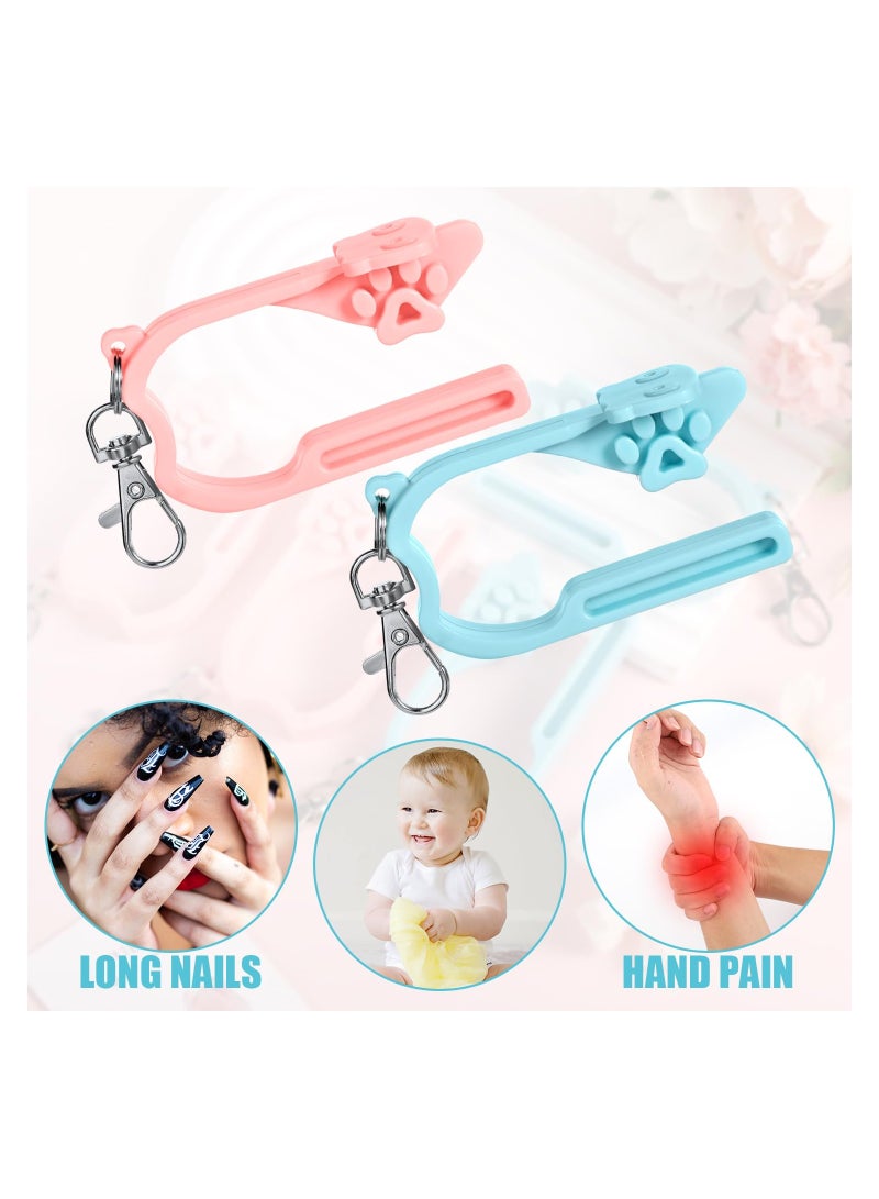 KASTWAVE Car Seat Buckle Latch Strap for Kids, Car Seat Buckle Release Tool with Key Chain, Easy Unbuckle Opener for Women Long Nails, Thumb Arthritis, Hand Pain and Children, 4Pcs - Image 4