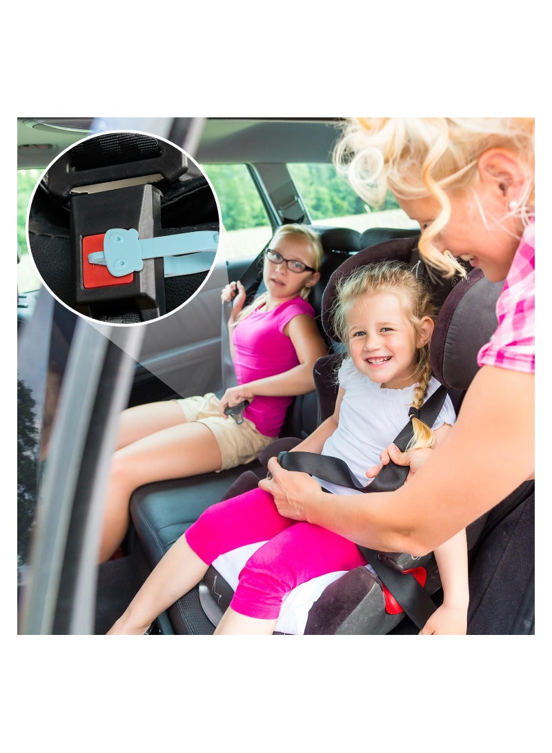 KASTWAVE Car Seat Buckle Latch Strap for Kids, Car Seat Buckle Release Tool with Key Chain, Easy Unbuckle Opener for Women Long Nails, Thumb Arthritis, Hand Pain and Children, 4Pcs - Image 3