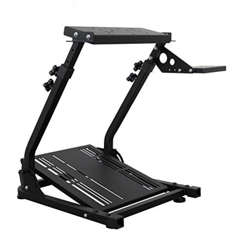 Dshot Racing Wheel Stand for Logitech G25/G27/G29/G920/PS4/Xbox: aluminum alloy, black, foldable and adjustable height - Image 2
