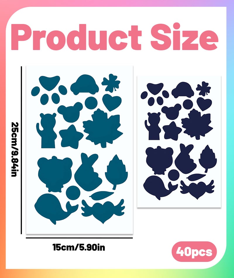 Buildcon 40 Pcs Patches for Torn Clothes, Peel and Stick Fabric Patches,Cloth Stickers Patch for Clothing Repair, 15x25cm Polyester Cotton Iron On Patches for DIY Customization - Image 2