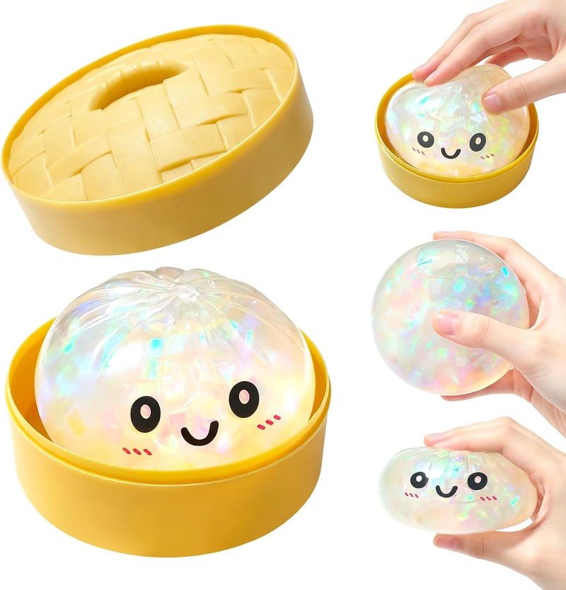2026 New Glitter Dumpling Squishy Box - Stress Relief Soft Squeeze Toy - Image 1