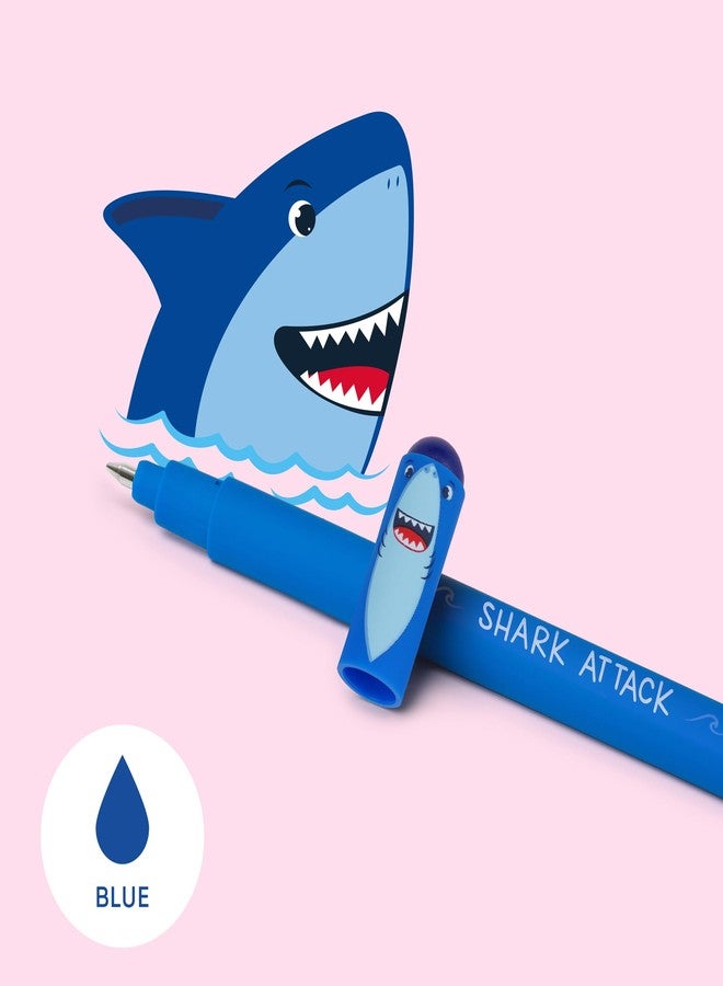 Legami Erasable Gel Pen - Shark Design | Thermosensitive Ink | 0.7 mm Tip | Fun and Functional Writing Tool - Image 3