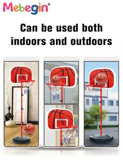 MEBEGIN 170cm Basketball Stand Hoop Set, Kids Basket Holder Include Ball and Inflator, Adjustable Basketball Stand, Basket Holder Hoop Goal, Outdoor Fun Sports Activity Game  - Image 4