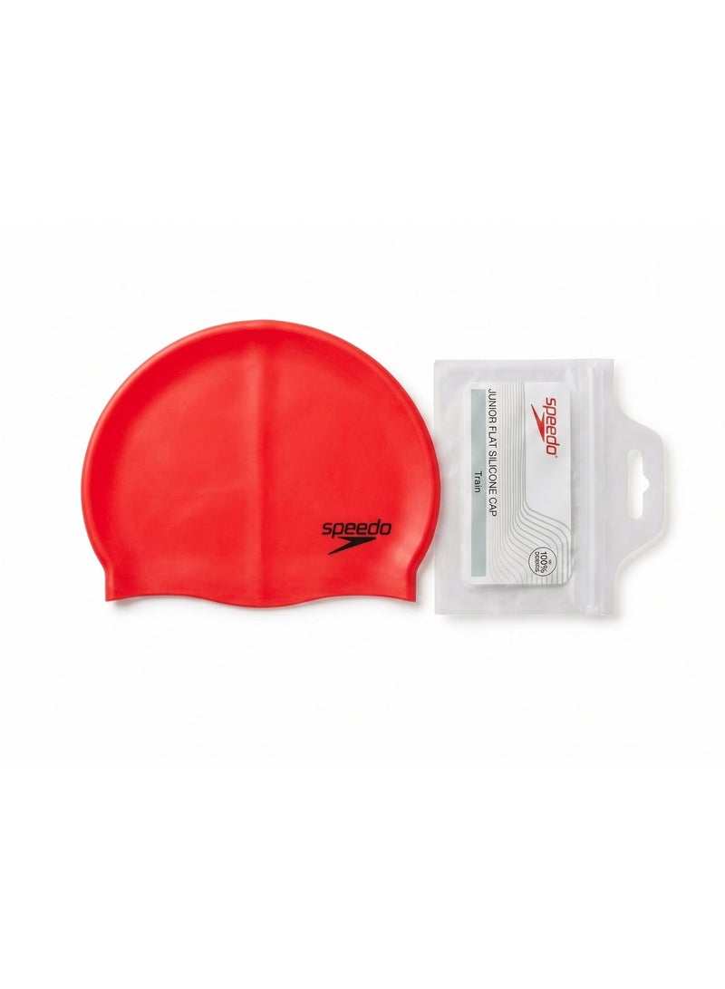 Speedo Junior Flat Swimming Cap , Assorted | Premium Swimwear & Swimming Accessory by Speedo for Training, Fitness and Recreational Use - Image 2
