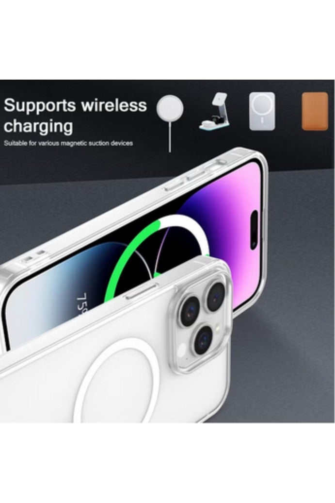 Case 3 in 1 Combo Compatible iPhone 16 Pro Max, Clear Magnetic Case, Screen Protector and Lens Cover - Image 2