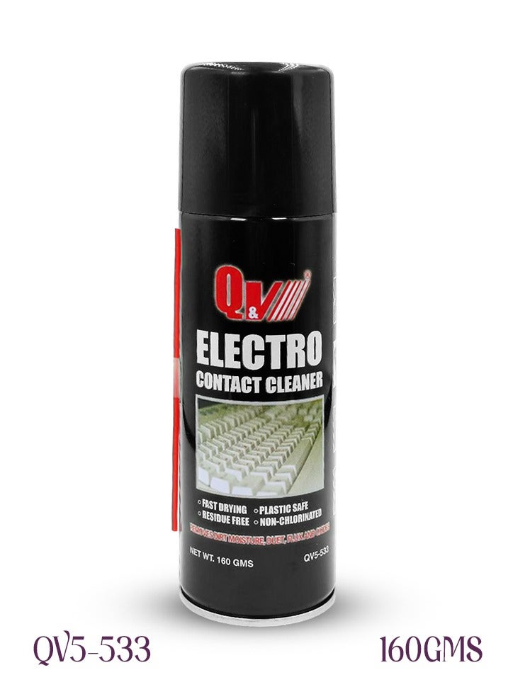 QV Electro Contact Cleaner 160g – Fast Drying, Residue-Free, Plastic Safe, Non-Chlorinated Spray. - Image 1