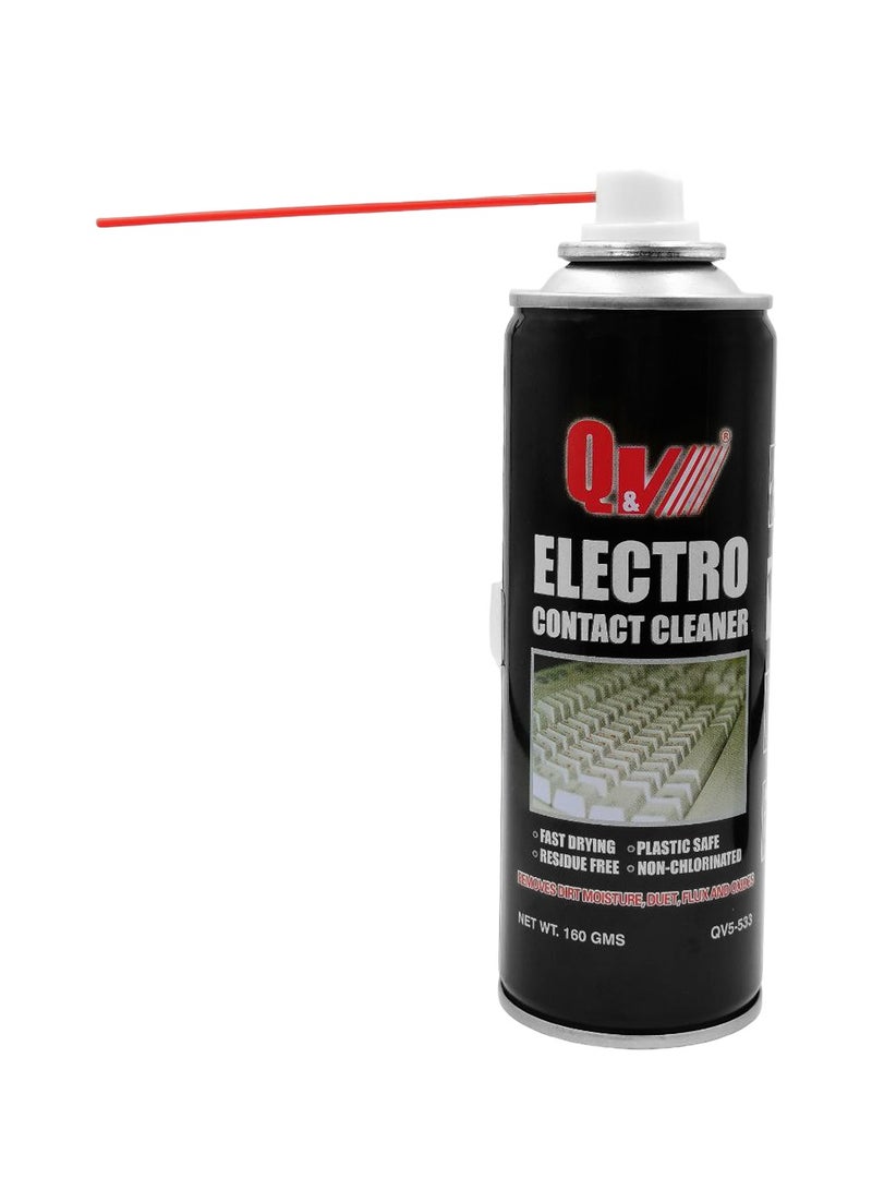 QV Electro Contact Cleaner 160g – Fast Drying, Residue-Free, Plastic Safe, Non-Chlorinated Spray. - Image 2