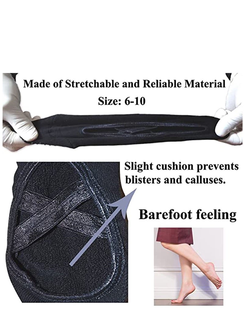 AS SEEN ON TV Non Slip Yoga And Exercise Cotton Socks Black Free Size  - Image 4