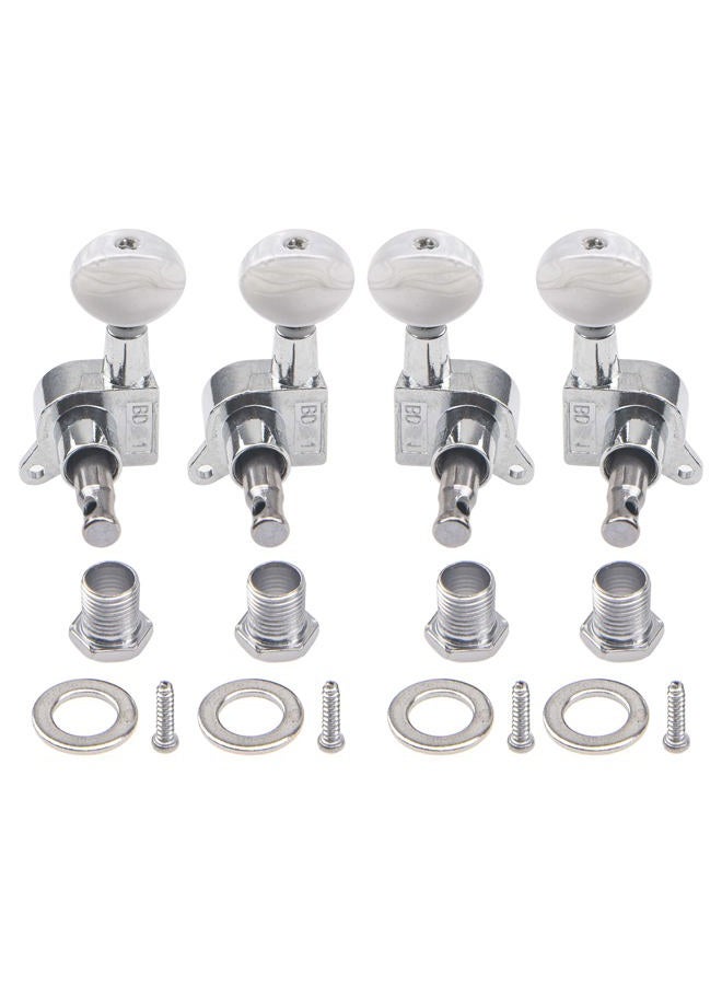 Yootones 4Pcs Ukulele Tuner Tuning Pegs Keys 2L2R Machine Heads Set Compatible with 4 String Ukulele Guitar (White Pearl) - Image 2