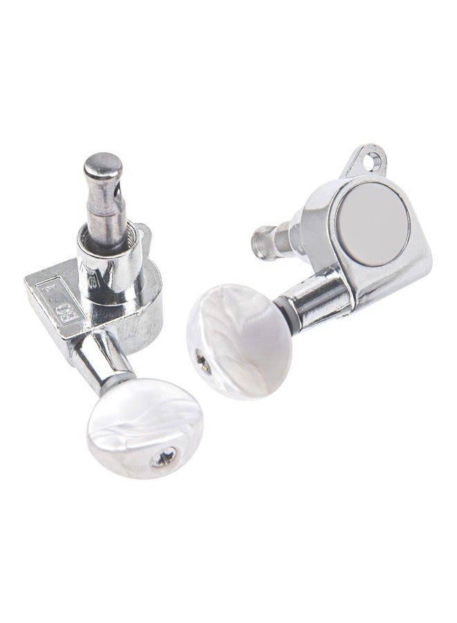 Yootones 4Pcs Ukulele Tuner Tuning Pegs Keys 2L2R Machine Heads Set Compatible with 4 String Ukulele Guitar (White Pearl) - Image 3