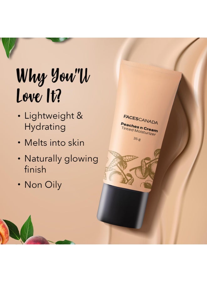 FACESCANADA Tinted Moisturizer - Peaches N Cream - Beige 02, 35g | Hydrating, Lightweight, Non-Oily with Natural Glowy Finish | Sheer Buildable Coverage for Daily Use | BB Cream For All Skin Types - Image 3