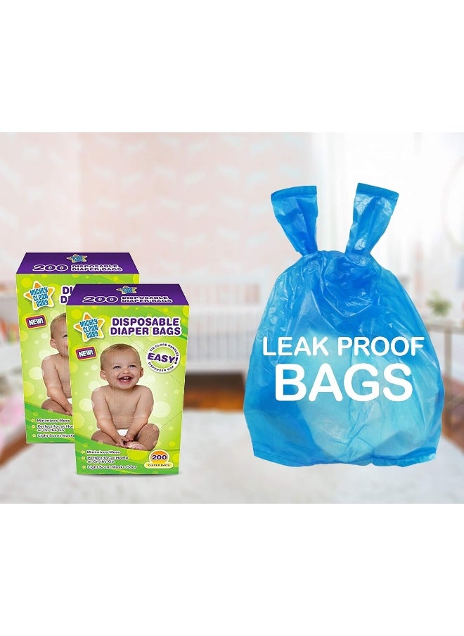 Mighty Clean Baby Disposable Diaper Bags with Light Powder Scent, 300 Count  - Image 2
