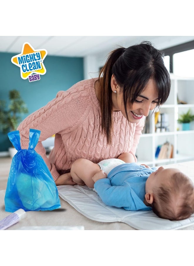 Mighty Clean Baby Disposable Diaper Bags with Light Powder Scent, 300 Count  - Image 5
