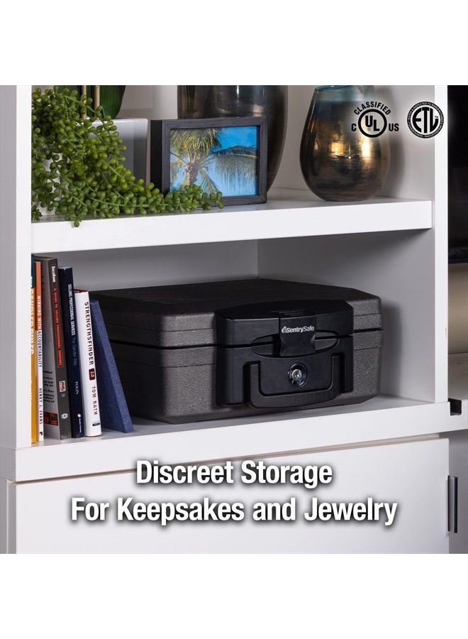 SentrySafe Sentry Safe Safe Box, Fireproof Waterproof, Lock Box, Black, Exterior: 14.125 in W x 13 in D x 5.75 in H - Image 2