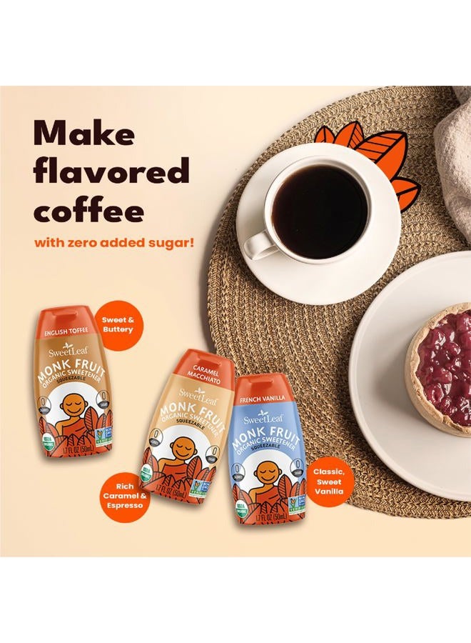 SweetLeaf Caramel Liquid Monk Fruit - Monk Fruit Liquid Sweetener Drops, Organic Monk Fruit Extract, Zero Calorie Sweetener, Sugar Free, Keto Friendly, Erythritol Free - 1.7 Fl Oz - Image 3