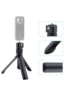 امبر جیک حامل ثلاثي القوائم متعدد الوظائف قابل للطي على سطح الطاولة من Insta360 Time Handle لكاميرات Insta360 X4 وInsta 360 X3 وONE RS وGO 2 وONE X2 وONE R وONE X ONE RS الرياضية، حامل ثلاثي القوائم بمقبض دوار لسطح المكتب (حامل ثلاثي القوائم صغير)  - Image 3