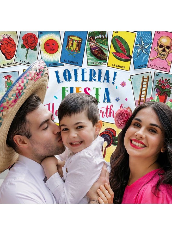Rsuuinu Loteria Card Backdrop Mexican Fiesta Party Birthday Theme Mexico Loteria Cards Photography Background Fiesta Birthday Party Decorations Banner Newborn Adult Portrait Photo Booth Props 7x5ft - Image 5