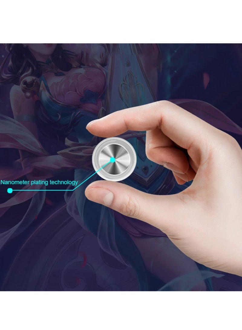 Game Joystick Rocker, Suction Up Touch Screen Controller, Sensitive Round Game Joystick Mobile Phone Rocker, High Quality Metal on Controller For Tablet Android Iphone, (1pc, White) - Image 2