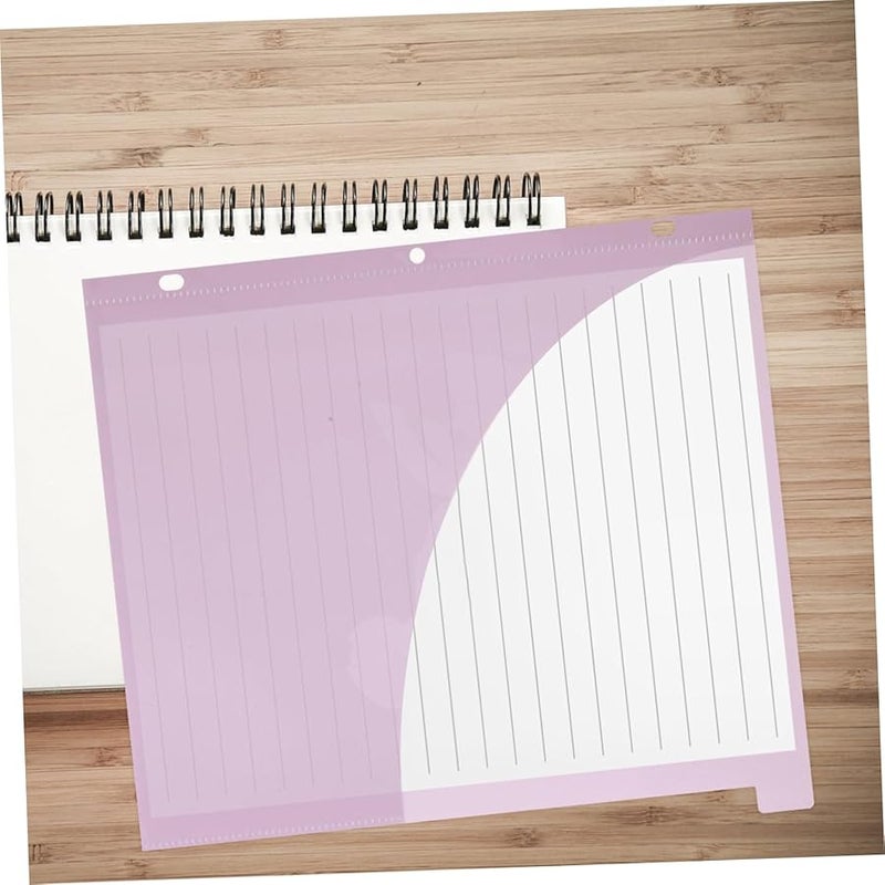 Angoily 12Pcs Purple Discbound Pocket Dividers Lightweight Organizational Tabs Easy Slide Design for School Office - Image 4