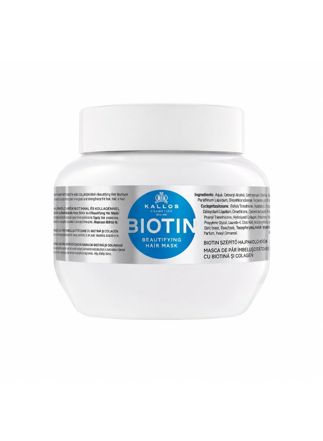 KALLOS Biotin Beautifying Hair Mask 275ml– Biotin Hair Mask for Hair Nourishment - Image 1