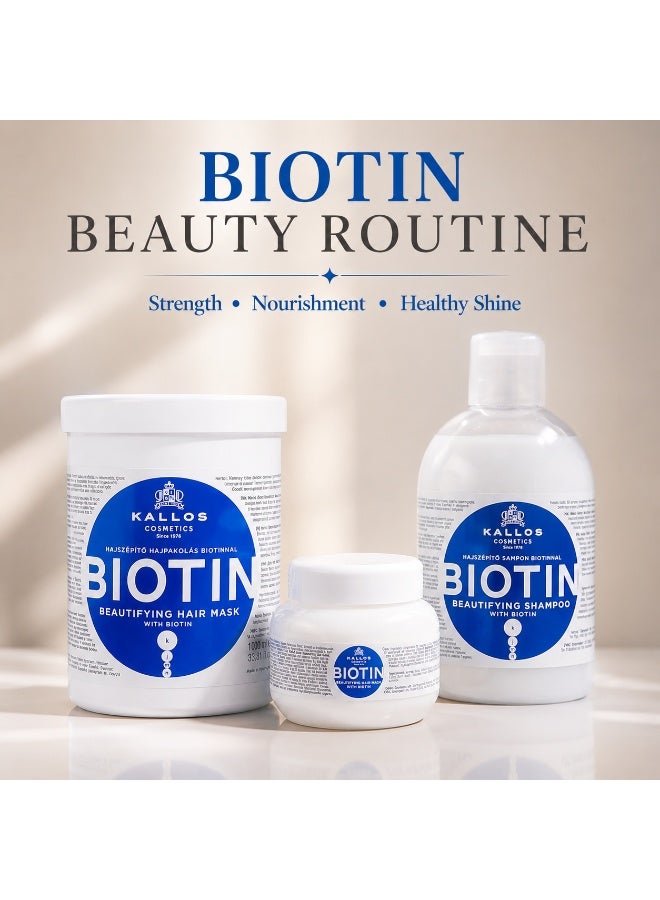 KALLOS Biotin Beautifying Hair Mask 275ml– Biotin Hair Mask for Hair Nourishment - Image 2